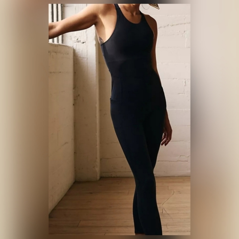 Free People Movement Black Jumpsuit